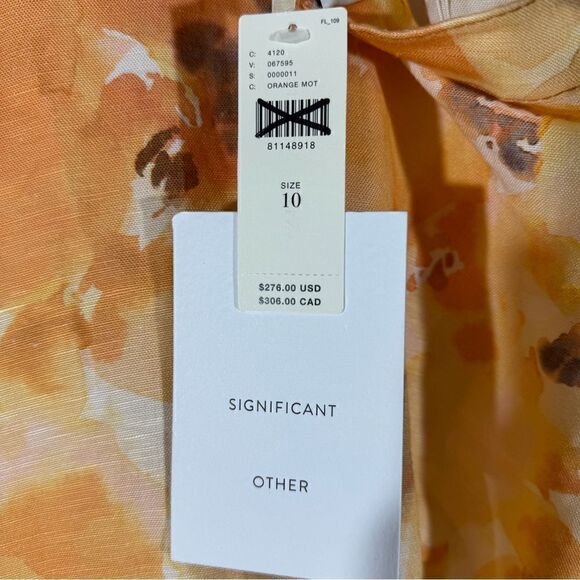 ANTHROPOLOGIE BY SIGNIFICANT OTHER LOIS SKIRT NWT ORANGE MOTIF FLORAL - Picture 6 of 6